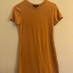 Mustard tee shirt dress